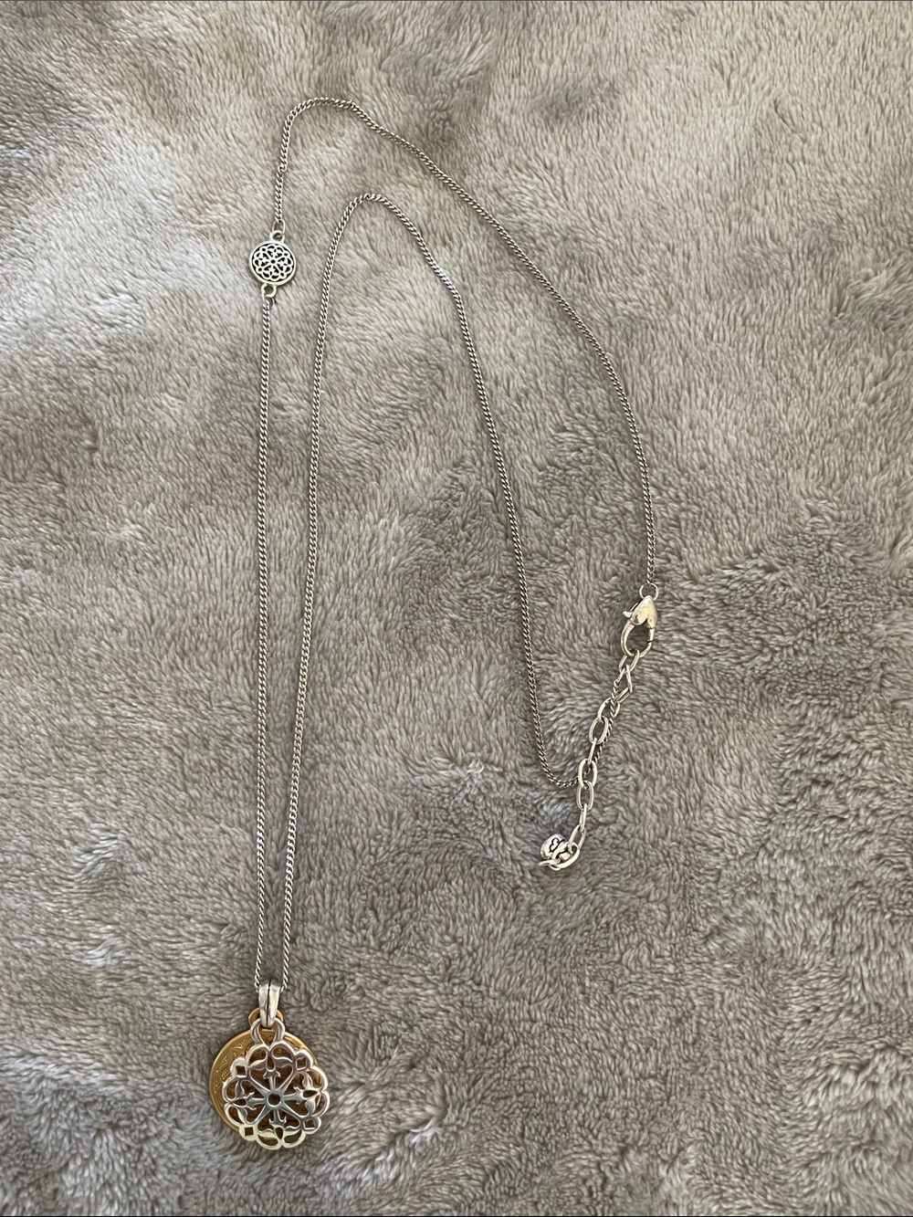 Brighton Ferrara silver and gold long necklace